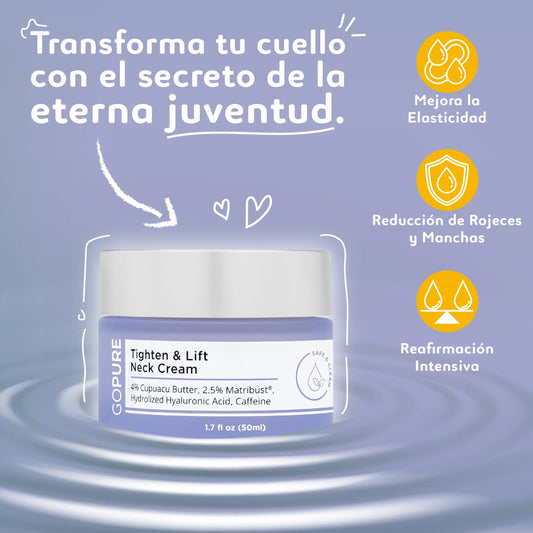 💜 GOPURE | REAFIRMANTE LIFTING PARA EL CUELLO| 50% OFF POR TU COMPRA DE HOY