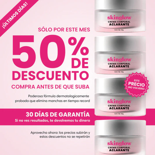 ✨ SKINGLOW UP | 50% OFF POR TU COMPRA DE HOY